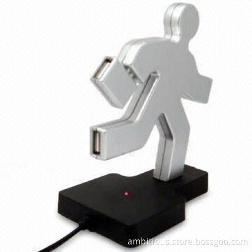 Man-shaped USB Hub, Supports Plug-and-Play Function